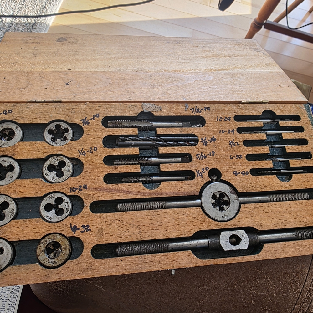 Cpmplete Vintage Craftsman Taps and Dies Set Original Box